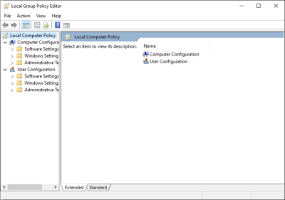 local group policy editor